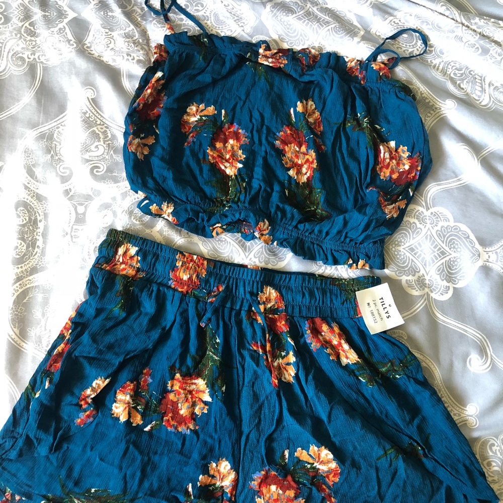 Floral Summer Top & Shorts Set